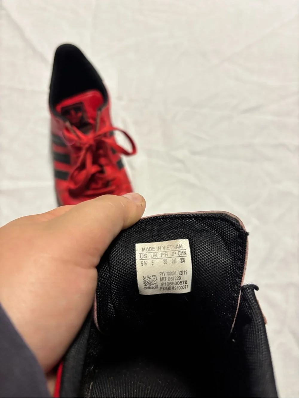 Adidas Red and Black Samoas